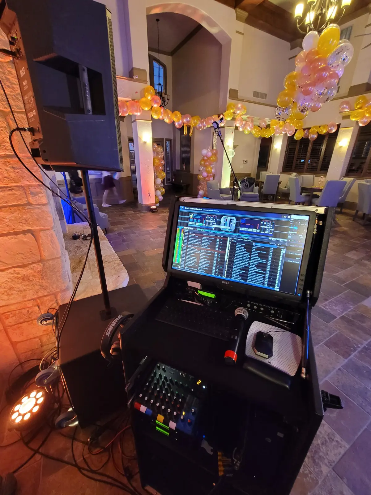 ThatDjGuy's professional digital music control station at an event