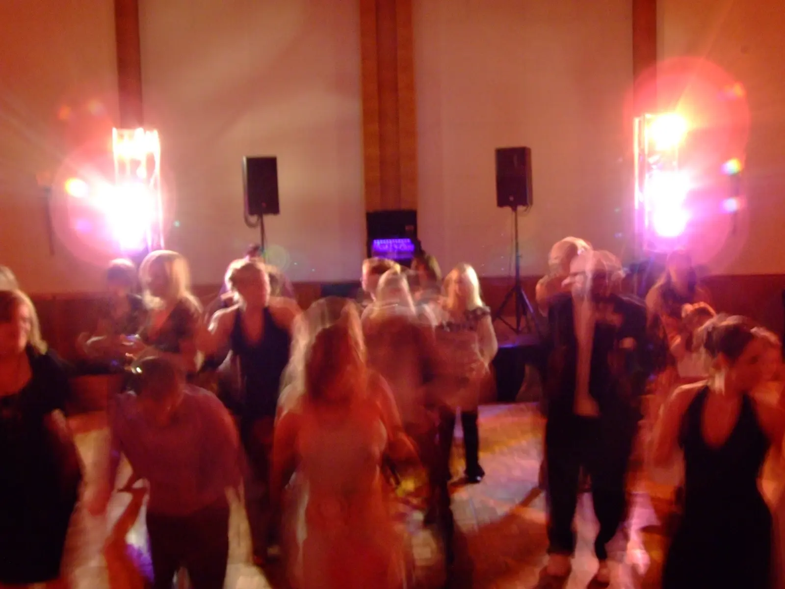 ThatDjGuy's sound and lighting in action over a busy dance floor