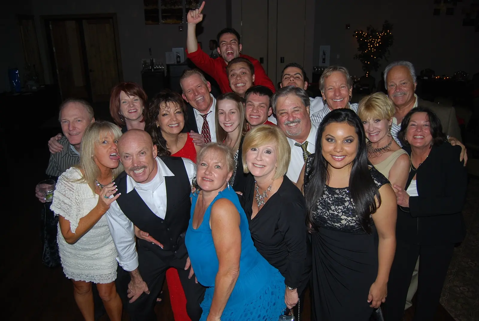 Friends and family gathered together at a celebration